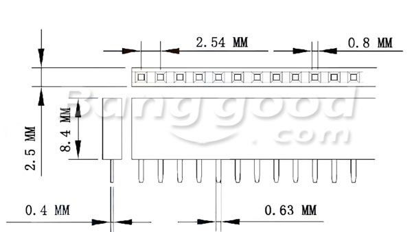 SKU093521 (5) 1 Pc 40P 40 Pin 2.54mm Female Header Connector Socket For DIY Arduino